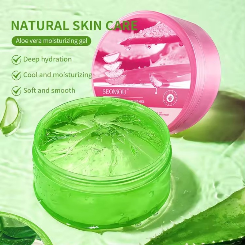 Wholesale 300g Natural Aloe Facial Body Gel Deep Hydrating Soothing After-Sun Repair Organic Aloe Vera Vitamin C Gel