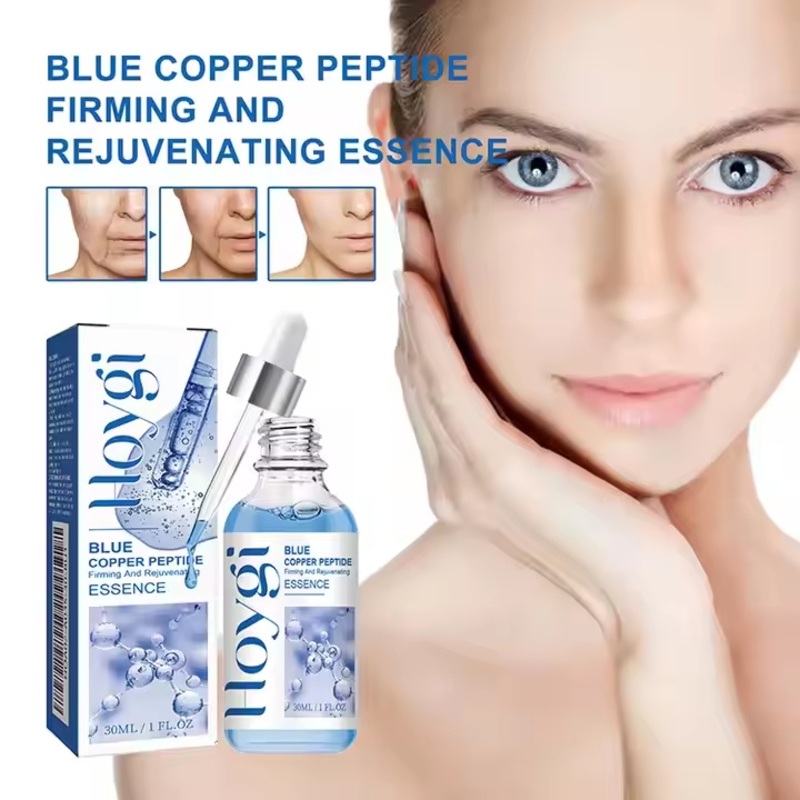 Wholesale 30ml Anti Wrinkles Hyaluronic Acd Repair Facial Serum Moisturizing Blue Copper Peptide Serum for Face
