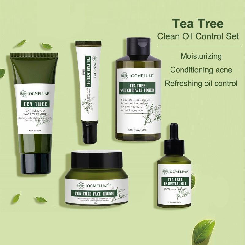 Wholesale Private Label Tea Tree Clean Oil Control Moisturizing Set for Face