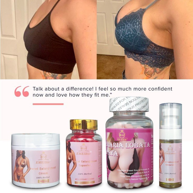 Wholesale Breast Enhancement Product Set Natural Breast Cream Capsule Soft Quick Breast Enlargement Oil