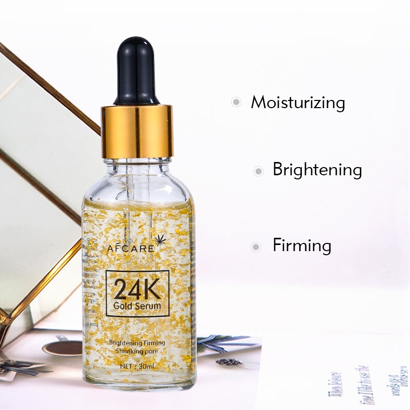 24K Serum Vitamin C Gold Serum with Hyaluronic Acid Face Skin Care Whitening Serum
