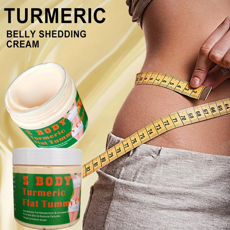 200g Turmeric Flat Tummy Weight Loss Massage Cream Natural Herbal Body Slimming Cream Green Safe Fat Burning Cream