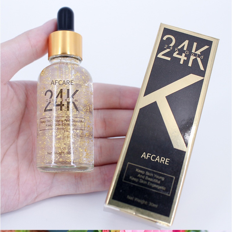 24K Gold Concentrated Essential Oil Anti-Aging Anti-Wrinkle Face Serum Private Label Gold Serum
