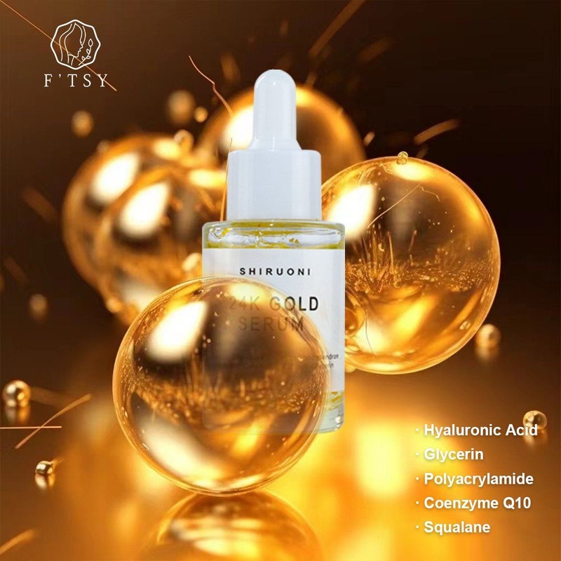 Wholesale Hot Selling Anti-Aging 24K Gold Essence Firming Squalane Fine Lines Age Spots Moisturizing Face Serum