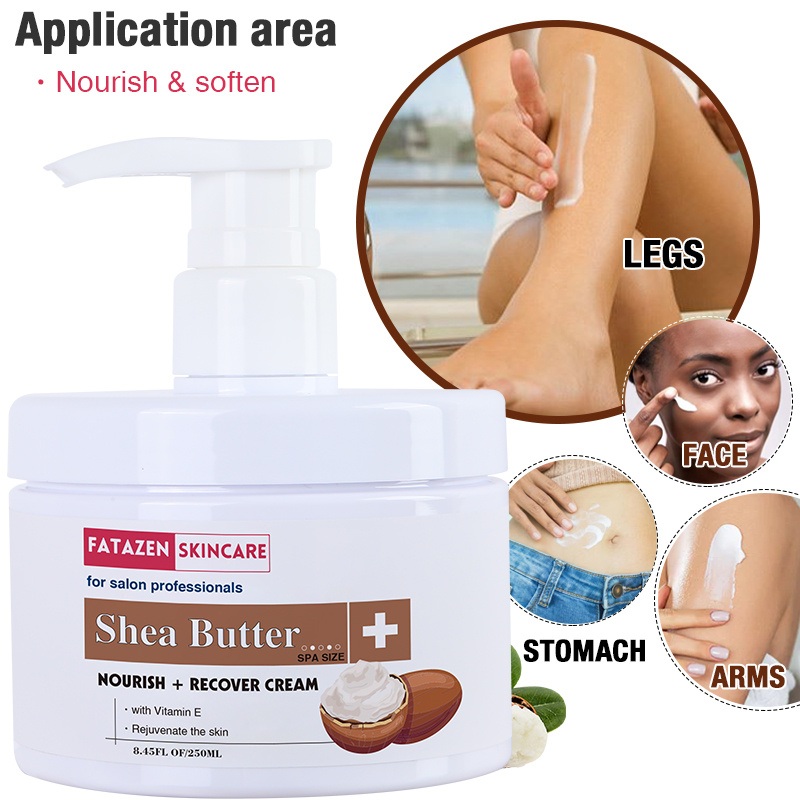 100% Natural Organic Smoothing Skin Whitening Daily Hydrating Shea Butter Body Cream