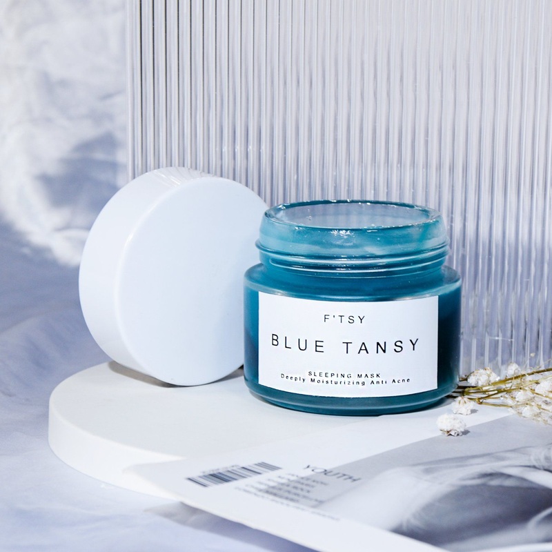 Wholesale 100% Natural Repairing Reducing Redness Nourishing Blue Tansy Sleeping Mask