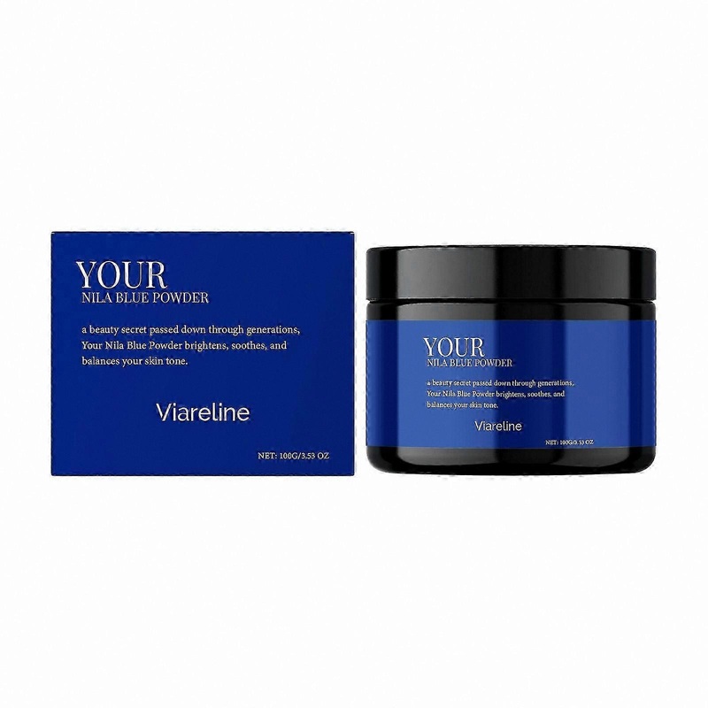 Natural Moroccan Indigo Powder for Skin Brightening, Pure Blue Clay Mask for Face and Body Radiance