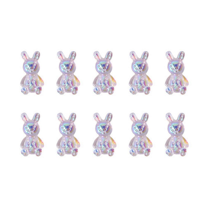 10pcsAurora 3d Bunny Nail Art Charms Bunny Nail Art Decals Rabbit Nail Art Decor