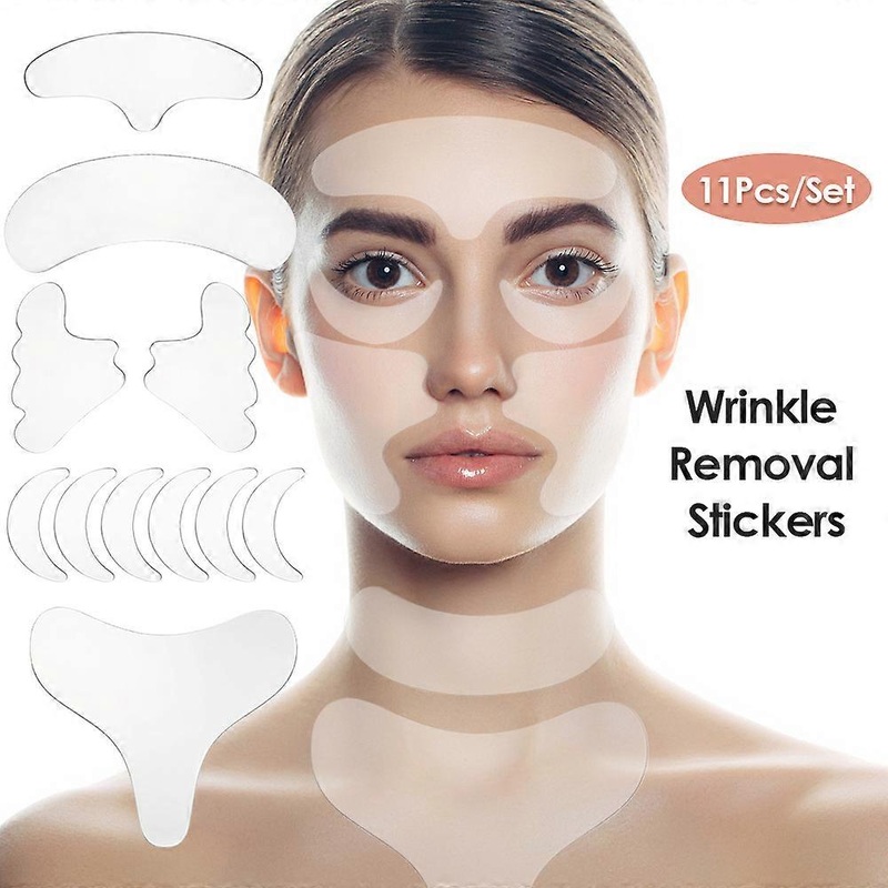 11 Pack Face Wrinkle Patches - Skincare Pads to Smooth Eyes, Mouth, Forehead - Anti-Wrinkle Face Lift Tape for Overnight Use - Reduce Fine Wrinkles, F