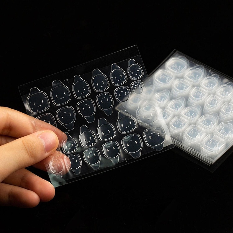 20 Sheets 480pcs Nail Glue Stickers, Double-sided Transparent False Nail Glue Jelly Gel Tape Adhesiv