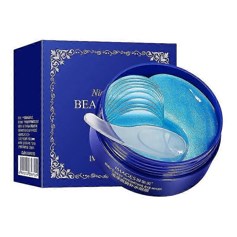 60pcs Bird's Nest Hydration Eye Mask Patches Anti-aging Anti-wrinkle Moisturizing Mask For Reducing Dark Circles