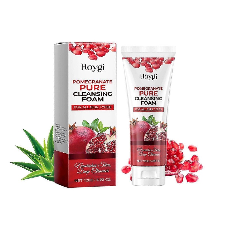 Hoygi Pomegranate Facial Cleanser Cleanses Pores, Corners, Cleanses Skin, Refreshing Moisturizing, Nourishing, Not Tight