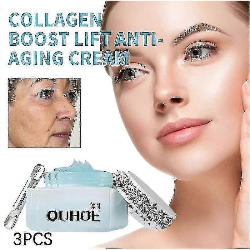 Ouhoe Collagen Anti-aging Cream Anti-aging Restructuring Firming Skin Lightening Chloasma Anti-wrinkle Creams)      3PCS-7039175361794