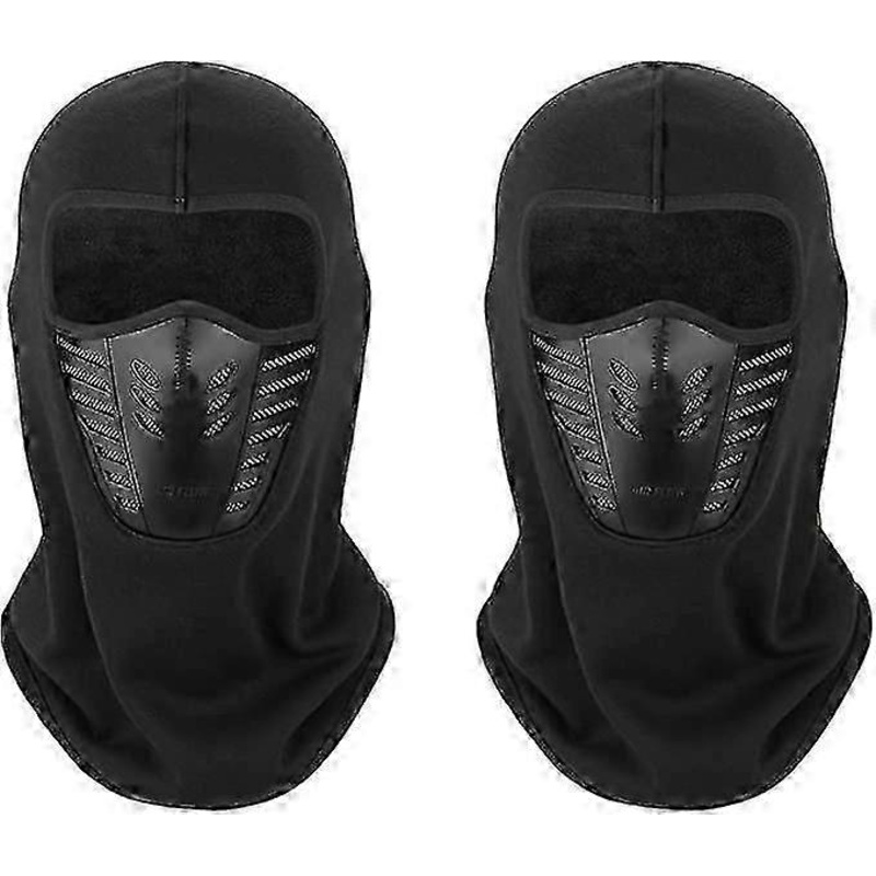 Warm Balaclava Full Face Mask Cover With Breathable Mesh Silicone Panel, Winter Fleece Neck Warmer Wind Proof