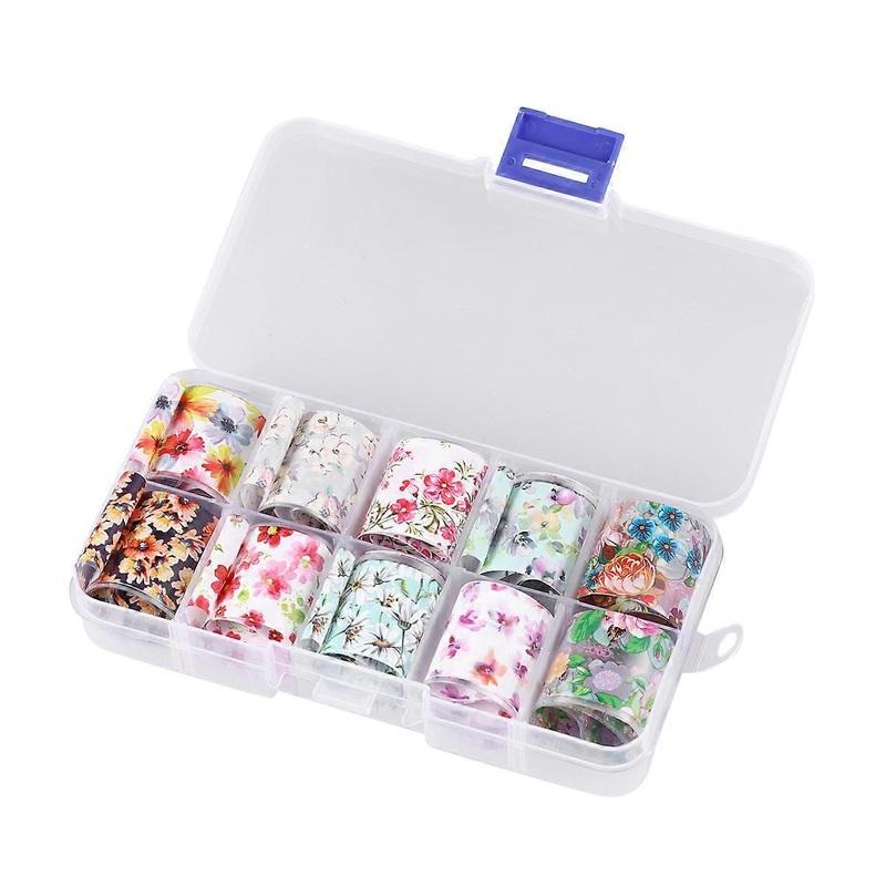 1 Box/10pcs Stylish Nail Art Decal Creative Nails Decor DIY Manicure Supplies Nail Art Accessories for Women Female (56#)
