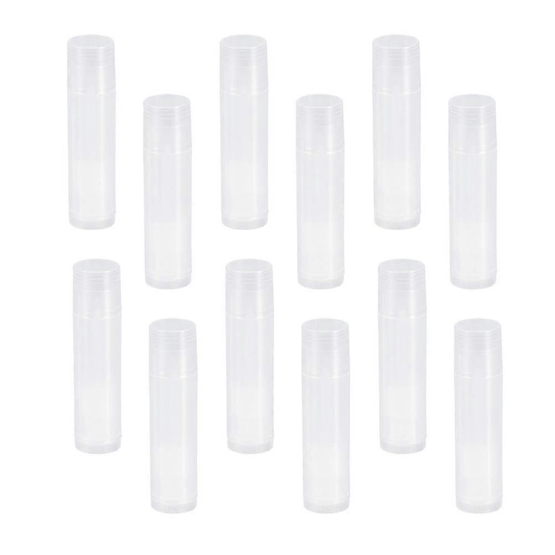 100pcs Lip Balm Tube Cosmetic DIY Empty Chapstick Container with Caps Lipstick Storage Tube