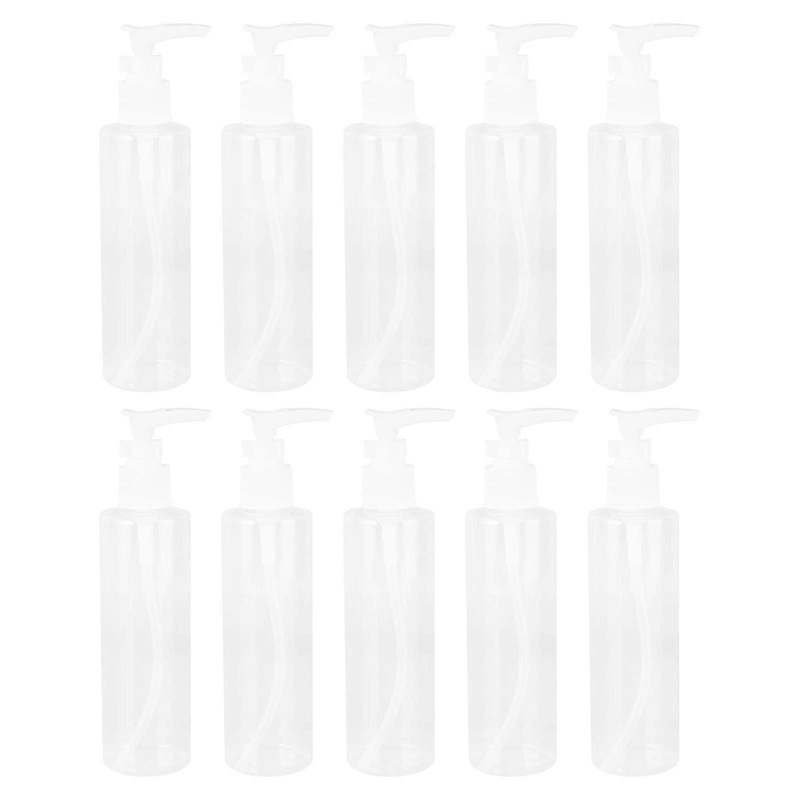 10pcs 200ml Cleansing Oil Pump Bottles Facial Cleanser Liquid Soap Empty Clamp Bottle Dispenser