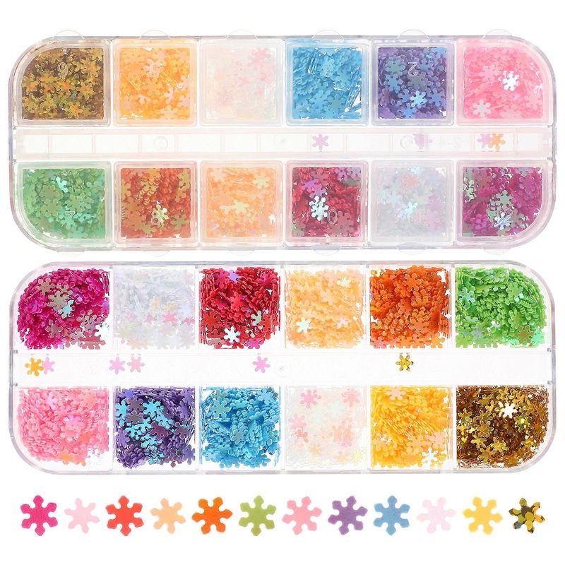 2 Box of Manicure Paillettes Nail Art Sequins Nail Glitter Sparkly Paillettes Manicure Decor