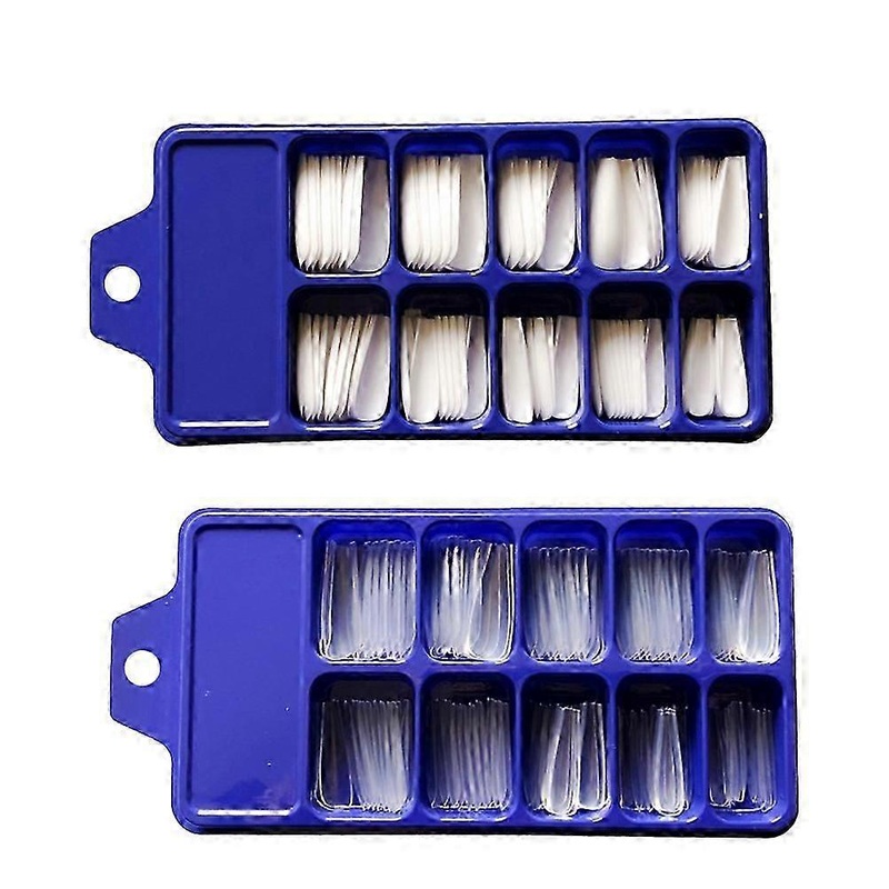 2 Boxes Full Cover Nails French Nails Artificial Nails Cover Clear Artificial Nails Nail Extension Tips Full Coverage Nails