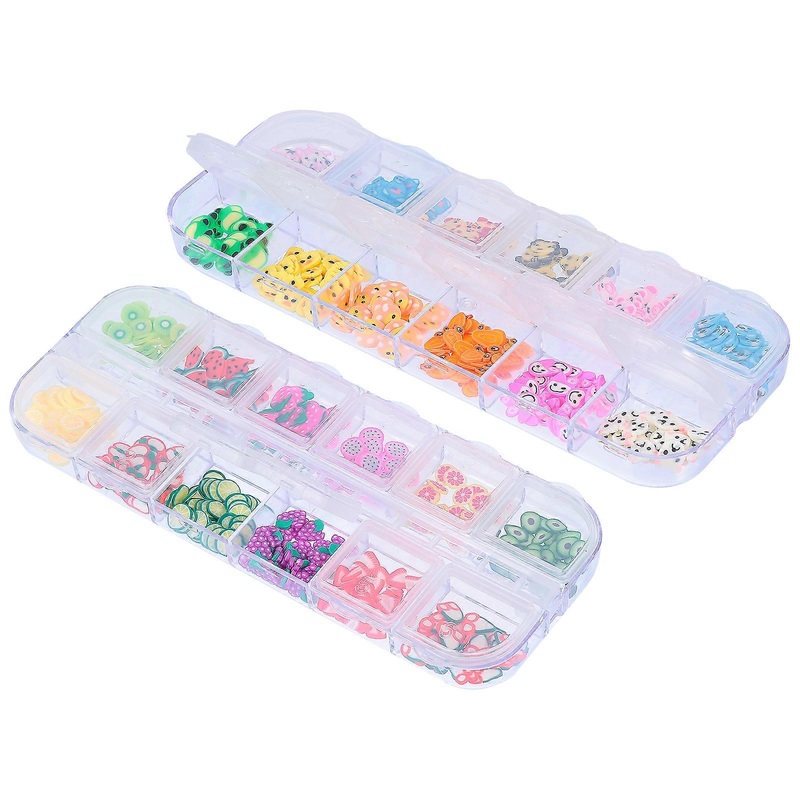 2 Boxes Nail Art Slices Lovely Shapes Slices Stickers Nail DIY Decoration