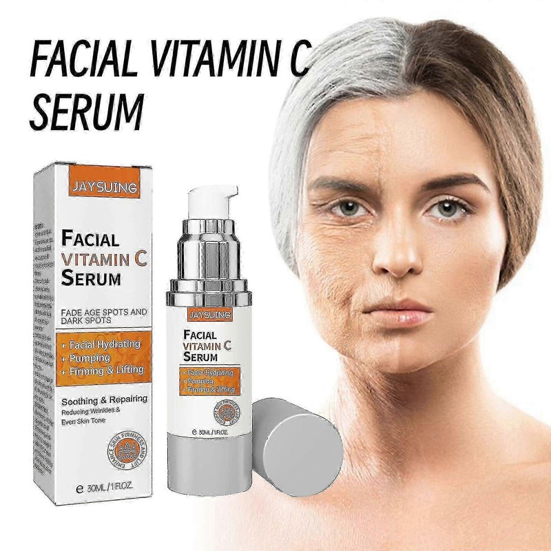 Jaysuing Anti-Aging Whitening Vitamin C Essence Fades Fine Lines and Wrinkles on Facial Lines Firms Skin Nourishing and Hydrating Essence Anti-Aging S