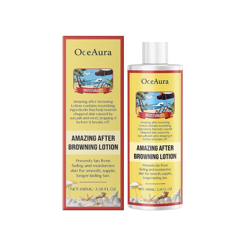 OceAura anti-tanning body care lotion, summer beach sun-beautifying, even-toned wheat skin body lotion