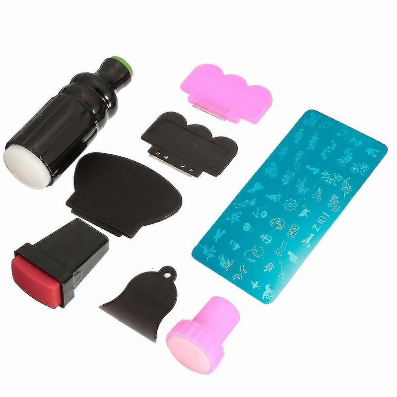 Rubber Stamp Kit Stamping Nail Diy Nail Art Nail Scraper Tool Kit