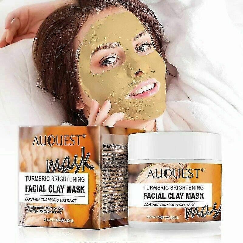 Turmeric Clay Mask Deep Cleansing Acne Exfoliating Facial Mask Whitening Face