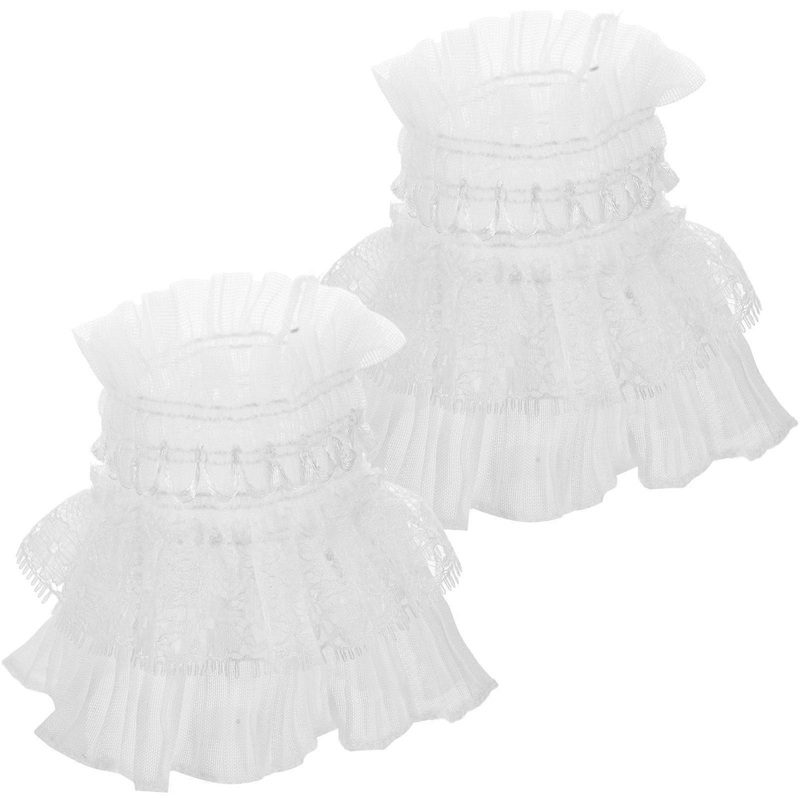 1 Pair Fake Sleeve for DIY Women Fake Wrist Sleeve Wrist Cuff for Wedding Party Prom Clothing Lace Wrist Cuff