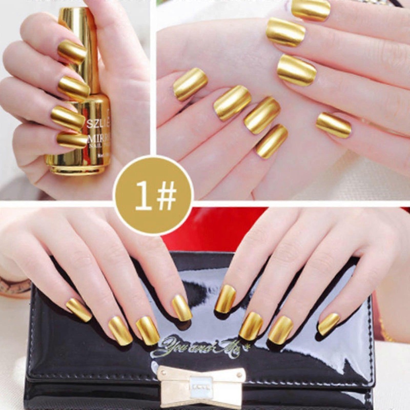 12 Colors Metal Nail Polish Nail DIY Nail Polish Varnish Manicure Tool, Unpeelable Drawable 18ml