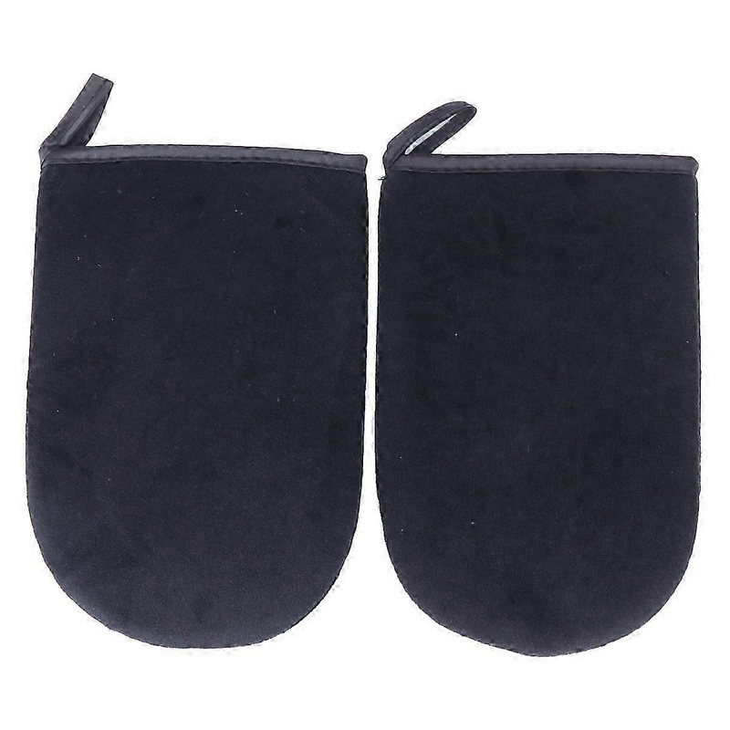 2 Pcs Gloves Self Tanning Applicators Self Tanning Gloves Self Tanning Mitt Sets Sunless Tanning Cream Applicator Mitts (Black)