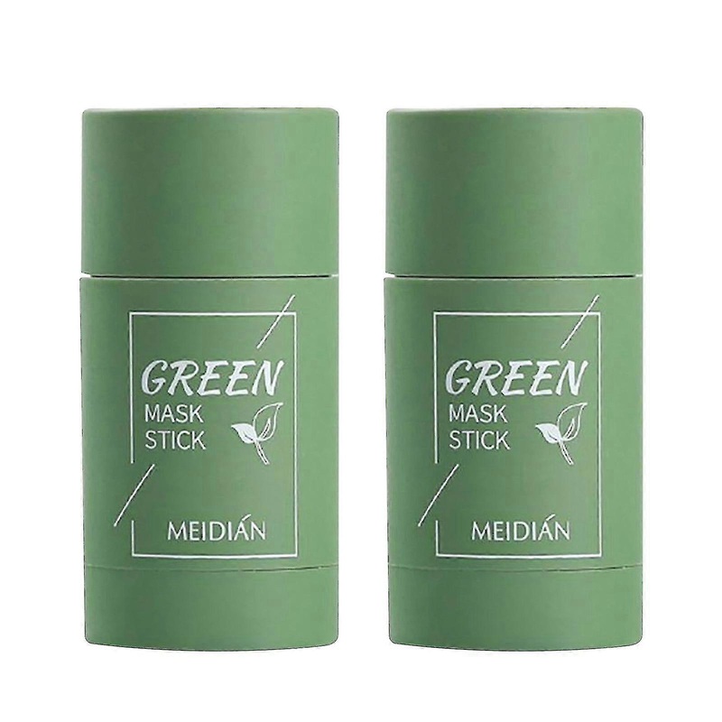 Face Beauty Green Tea Purifying Stick Mask Oil Control Anti-acne Eggplant Solid Fine Green