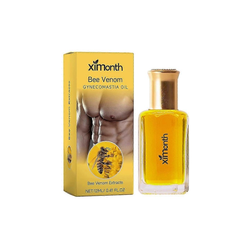 Men's Chest Firming Massage Oil - Bee Venom & Vitamin E for Skin Elasticity & Moisture pure