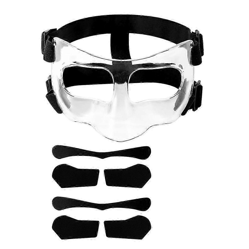 Nose Guard for Broken Nose, Adjustable Face Guard Sports Training Face Mask Nose Protector with Pad