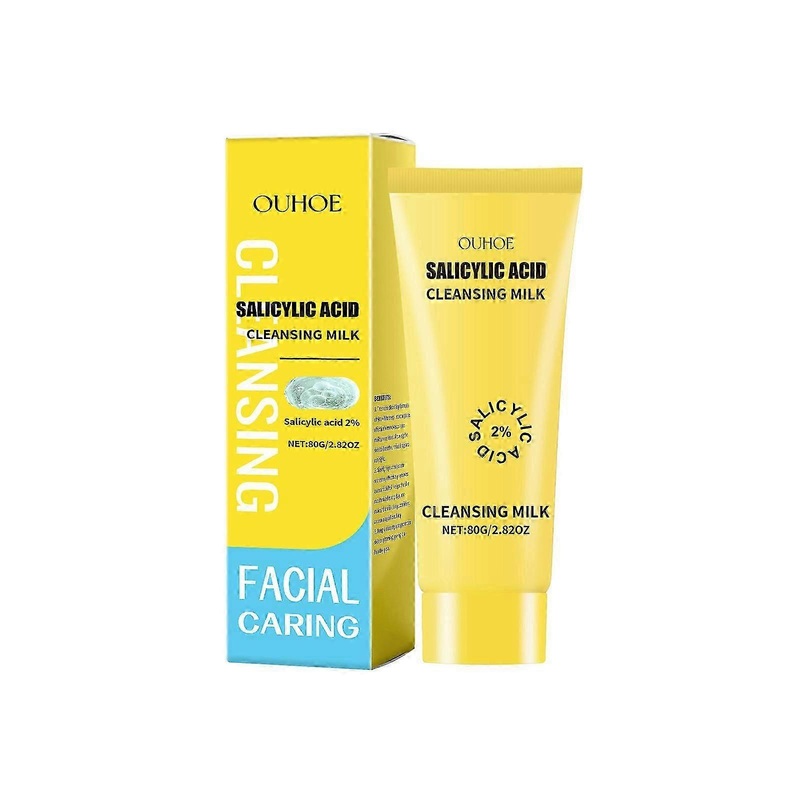 OUHOE Salicylic Acid Facial Cleanser Moisturizing Mild Moisturizing Oil Control Facial Cleanser Compact foam Moisturizing Not Tight