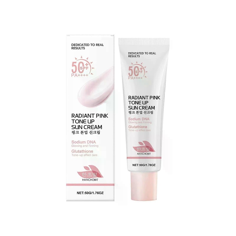 Pink Tone Up Sun Cream 50ml, SPF/SPF 50+PA++++, Pink Tone-up Sun Protection, Pink Moisturiser, Luminous and Brightening Sun Protection, Sun Protection