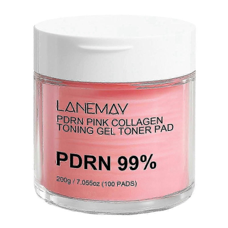 suitable for pdrn pink collagen toning gel toner pad - 100% vegan cotton fabric pads for pore exfoliation and hydration - skin soothing - convenient a