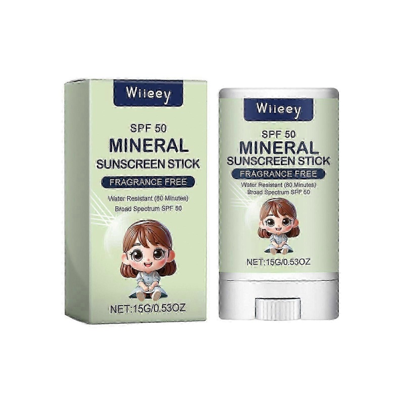 sunscreen stick spf 50 pa+++, waterproof sunblock for face and body, uva uvb protection, travel size for daily use