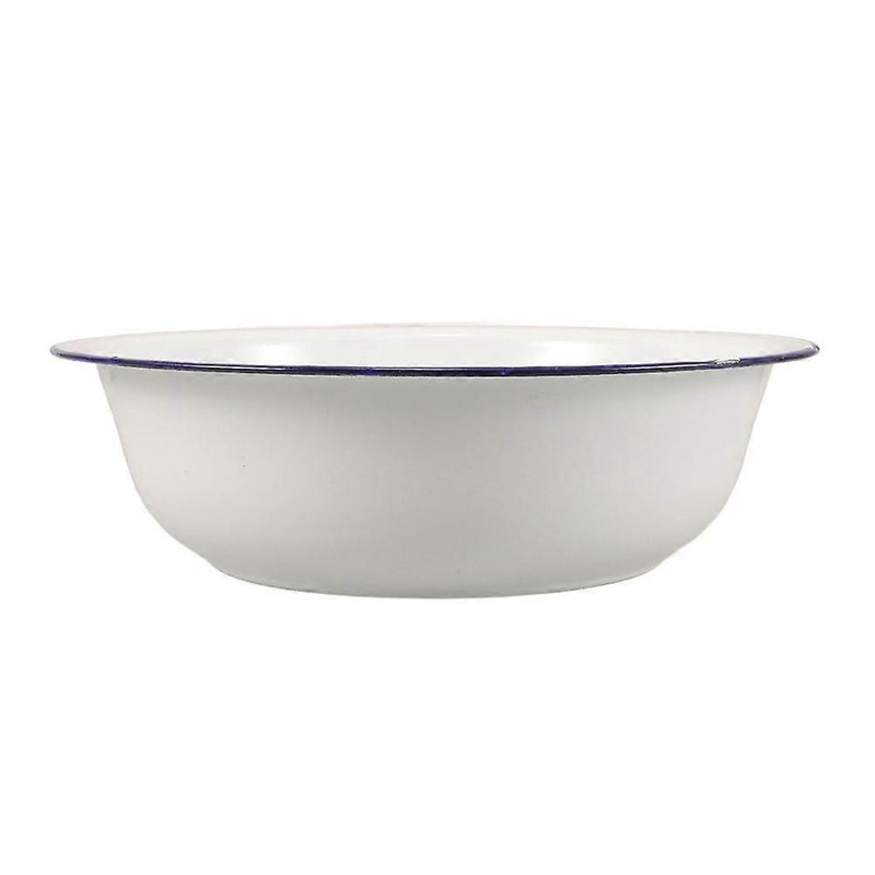 Vintage Enamel Basin For Foot Soaking And Laundry Portable Foot Bath Tubs For Relaxing White Enamelware Bowl For Washing