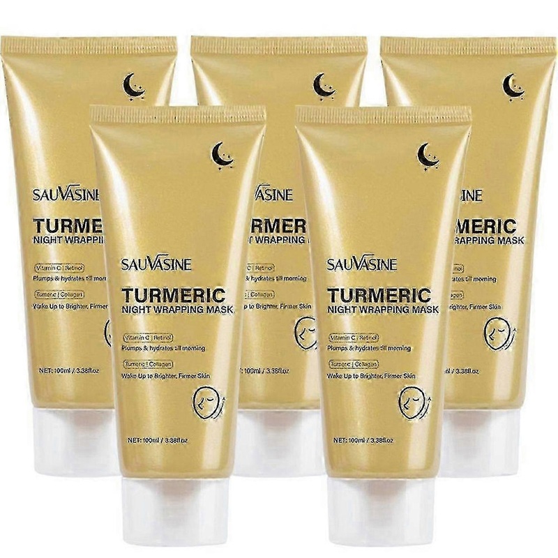 1-5x Turmeric Collagen Night Wrapping Mask Overnight Peel Off Facial Mask