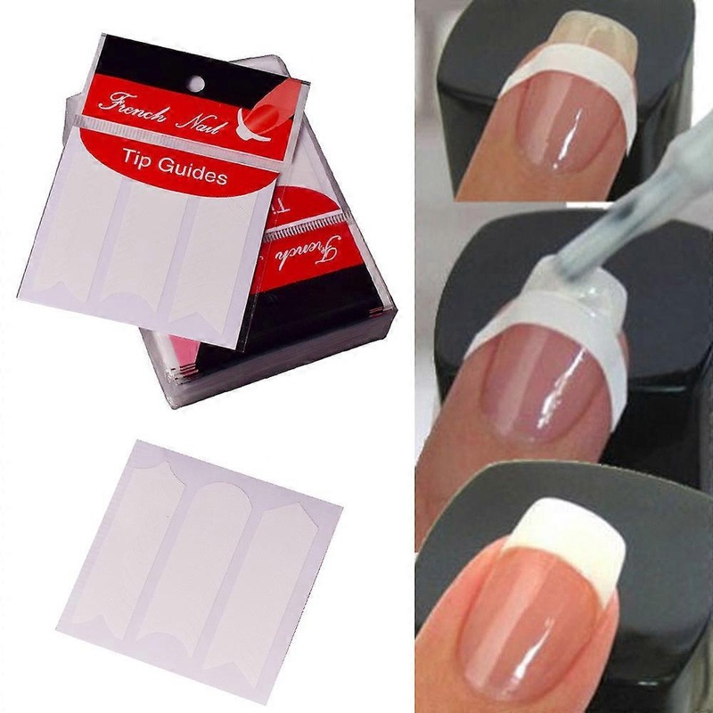 10Pcs New French Manicure Nail Art Tips Tape Sticker Guide Stencil Nail Sticker