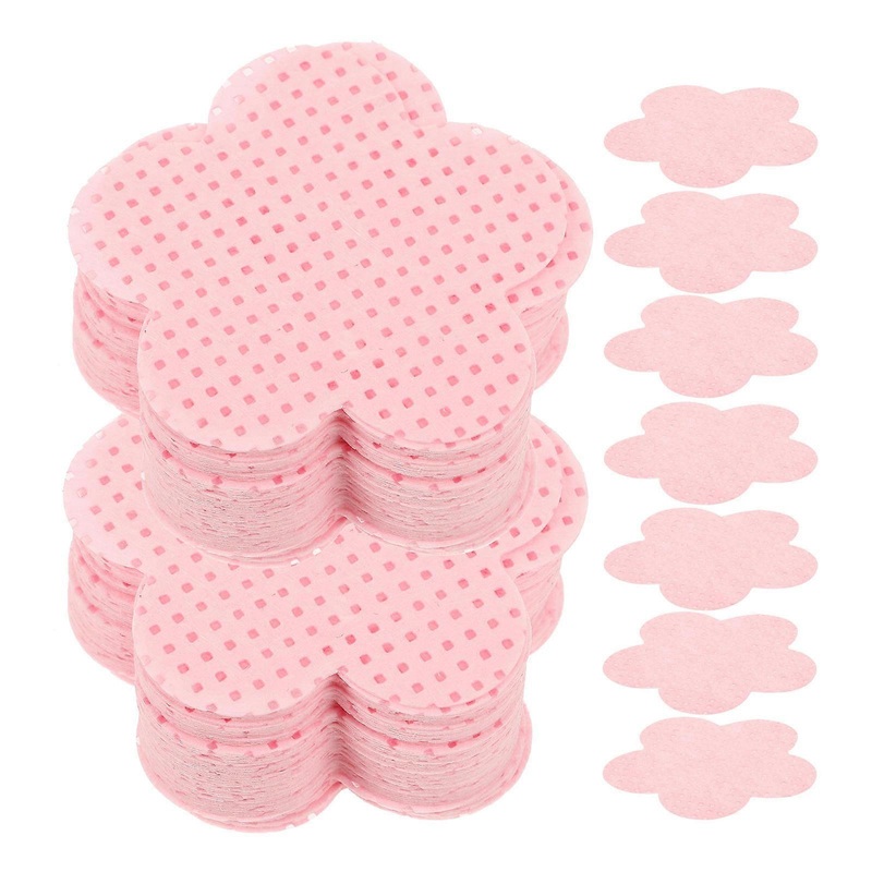 200 Sheets Pink Lint Free Cotton Nail Polish Remover Wipes for Home Use with Cute Heart Shape