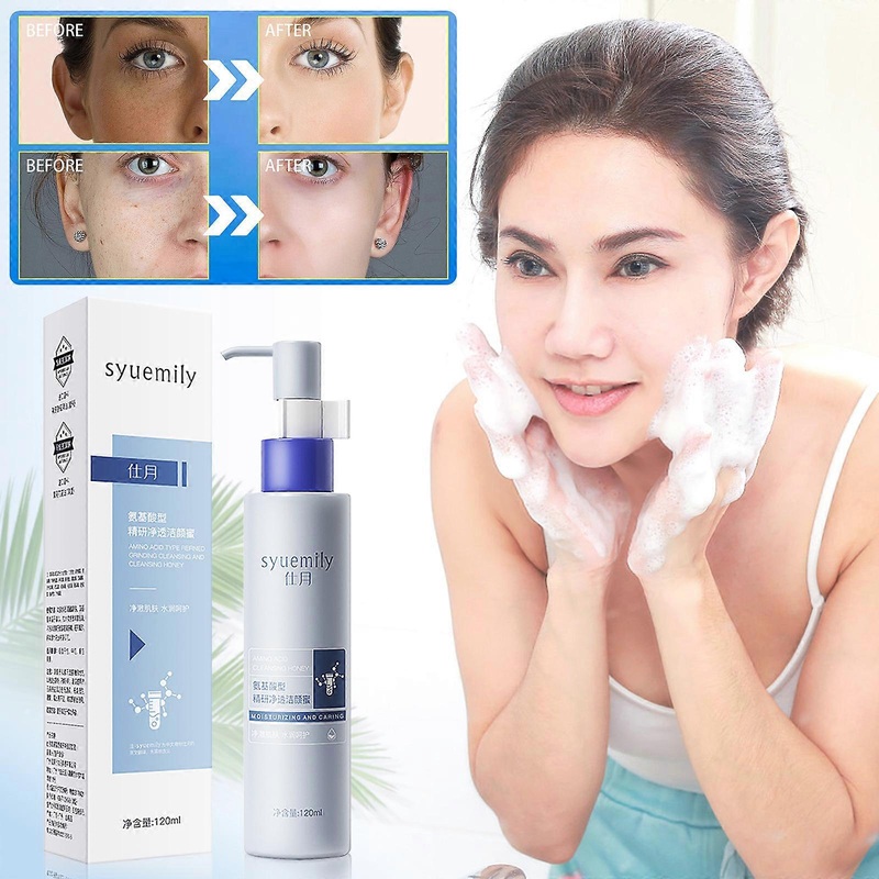 Amino Type Fine Grinding Clear And Cleansing Cleaning Moisturizing Facial Cleanser And Gel 120ml FLYE2143