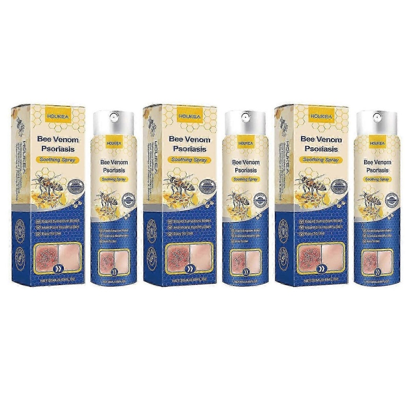 Bee-Venom Psoriasises Care Spray Anti-Itch Multi-Symptom Liquid Redness Relief Spray for All Skin Types