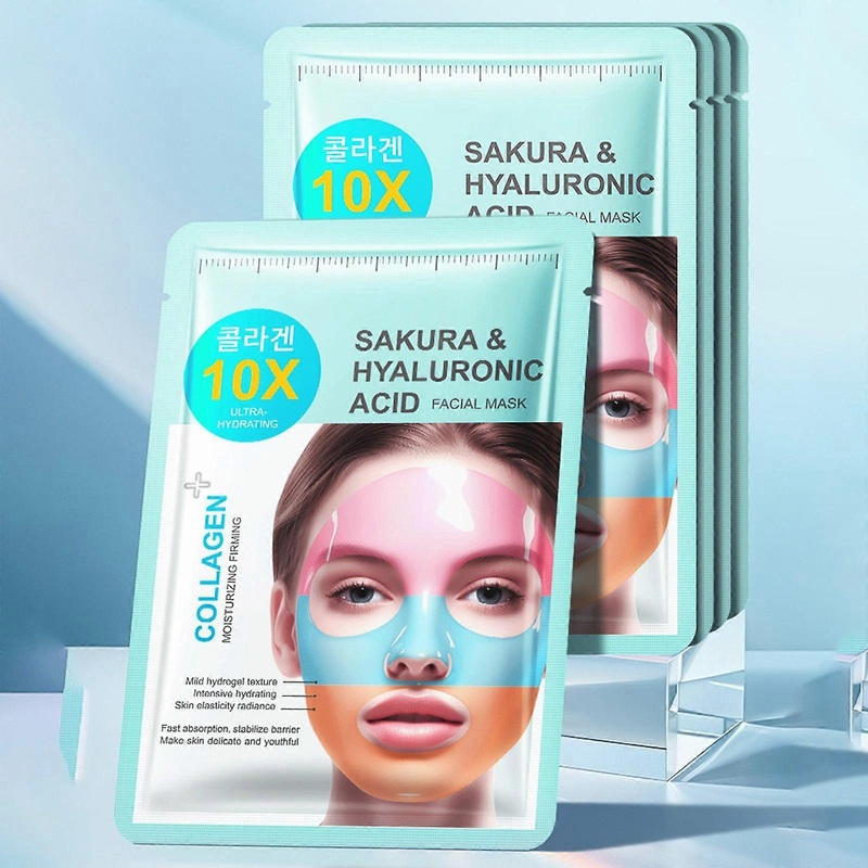 Collagens Rainbows Of Three Colors Mask Series Hydrating Masks Sakuras Hyaluronic Facial Mask 30ml FYLE7967