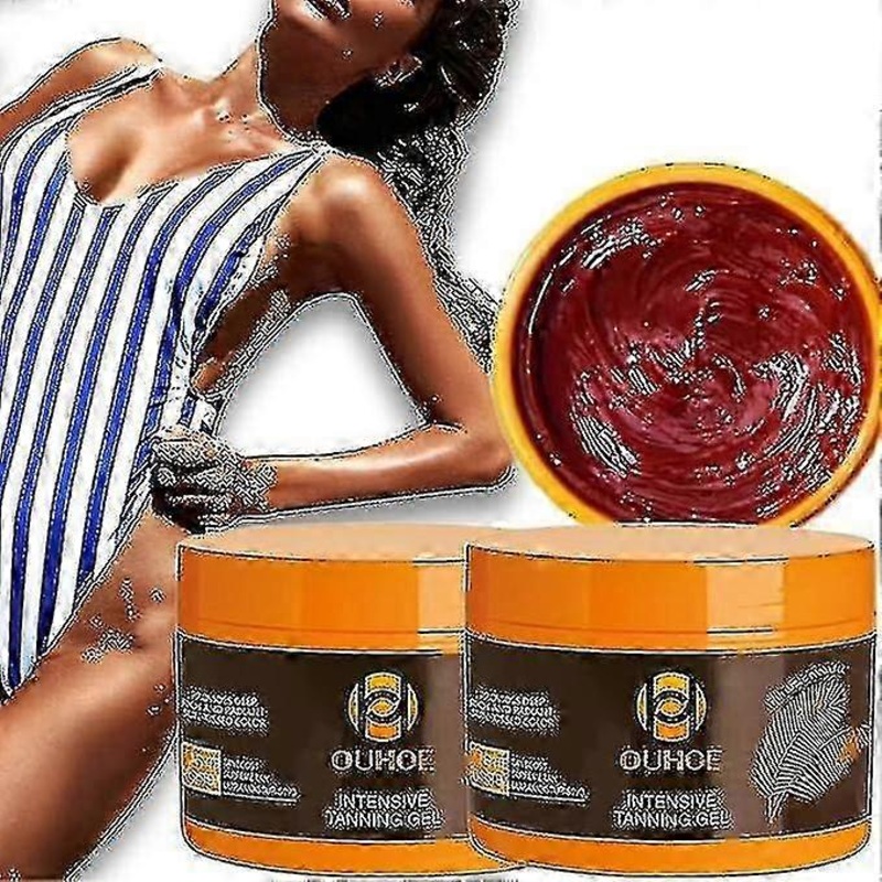 Intensive Tanning Gel, Moisturizing Self-tanning Gel Natural Tanning Accelerator Cream Gel For Sunbeds Outdoor Sun Bronze Skin Color