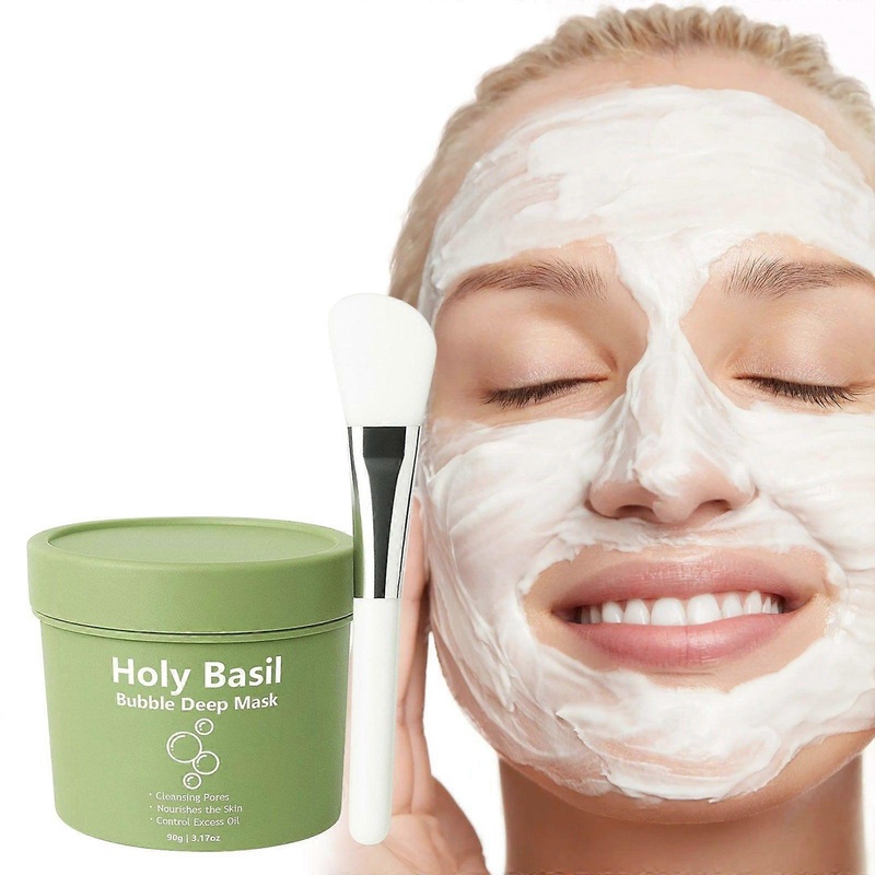 Oly Deep Mask - Holy Carbonated Water Gently For Deep Cleansing Purifies Pores Blackheads Wash-Off For Glowing 90g FYLE8251