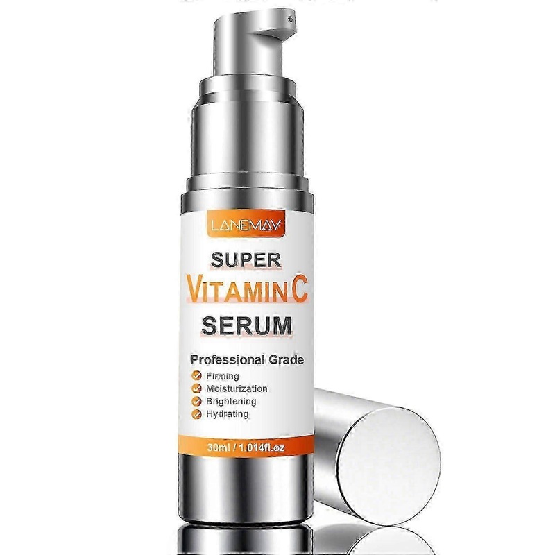 Super Vitamin C Face Serum - Anti-Aging Hydration with Peptides and Collagen for Mature Skin