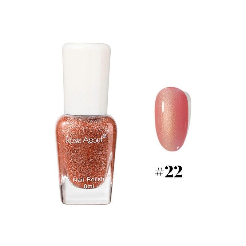 Tearable, Baking Free, Water-based Nail Polish, Durable, No Odor, Flash, Gloss, Sequins, Nail Enhancement 8ml