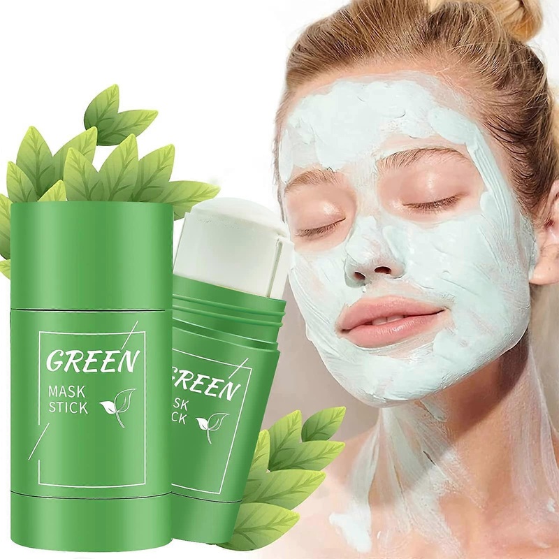 2PCS Green Tea Mask Stick Green Tea Cleansing Mask Stick Green Tea Purifying Clay Stick Mask